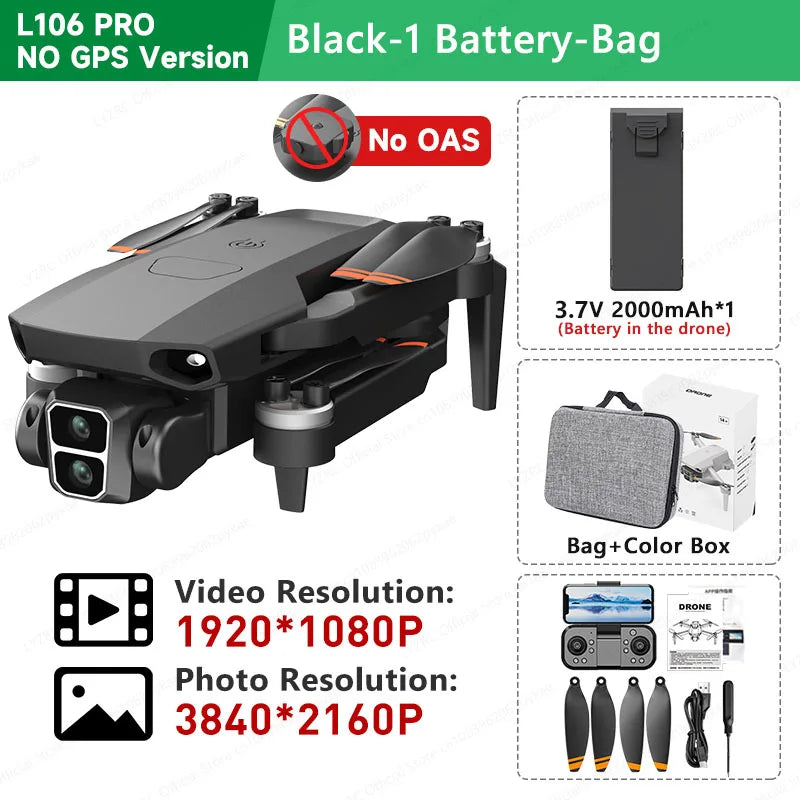 LYZRC L106 PRO/ MAX Brushless Motor Drone HD Dual Camera Switch 2.4GHz Intelligent 360° Obstacle Avoidance Portable RC Drone