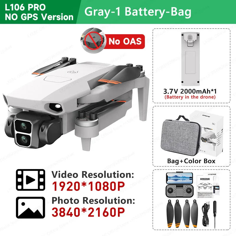 LYZRC L106 PRO/ MAX Brushless Motor Drone HD Dual Camera Switch 2.4GHz Intelligent 360° Obstacle Avoidance Portable RC Drone
