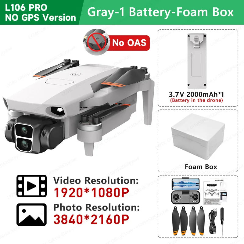 LYZRC L106 PRO/ MAX Brushless Motor Drone HD Dual Camera Switch 2.4GHz Intelligent 360° Obstacle Avoidance Portable RC Drone