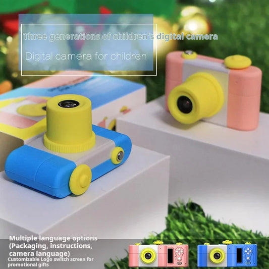 Kids camera third generation kids cartoon digital camera small slr sports camera toy for home gift