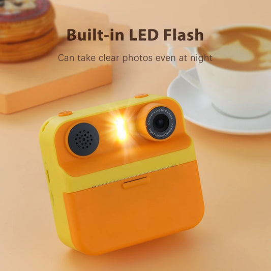 Children's digital camera photo instant printing 1080P dual lens 2.4-inch screen with flashing birthday and holiday gifts